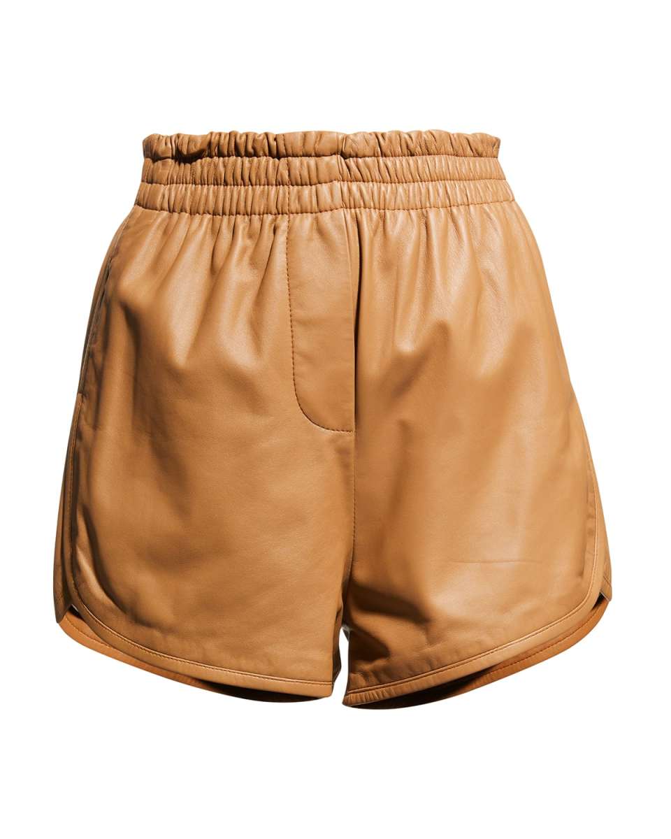 Leather Jogger Shorts